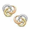 Thumbnail Image 0 of Swirl Earrings in Polished 14K Tri-Tone Gold