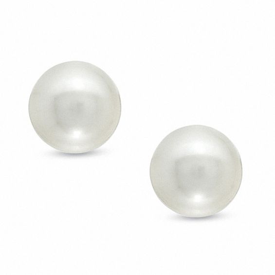 5.75-6.0mm Freshwater Cultured Pearl Stud Earrings in 14K Gold