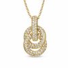 AVA Nadri Crystal Infinity Pendant in Brass with 18K Gold Plate - 16"