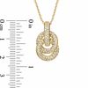 AVA Nadri Crystal Infinity Pendant in Brass with 18K Gold Plate - 16"