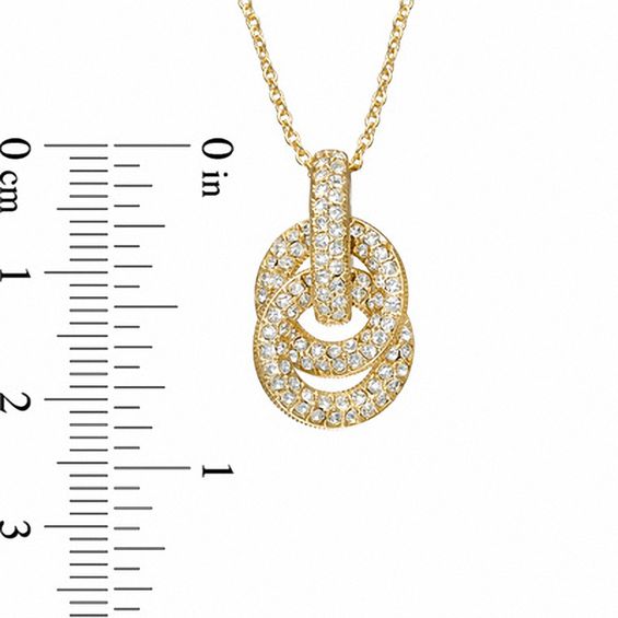 AVA Nadri Crystal Infinity Pendant in Brass with 18K Gold Plate - 16"