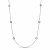 AVA Nadri Cubic Zirconia and Crystal Station Necklace in White Rhodium Brass - 16"