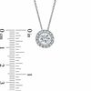 AVA Nadri Cubic Zirconia and Crystal Pendant in White Rhodium Brass - 16"