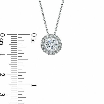 AVA Nadri Cubic Zirconia and Crystal Pendant in White Rhodium Brass - 16"