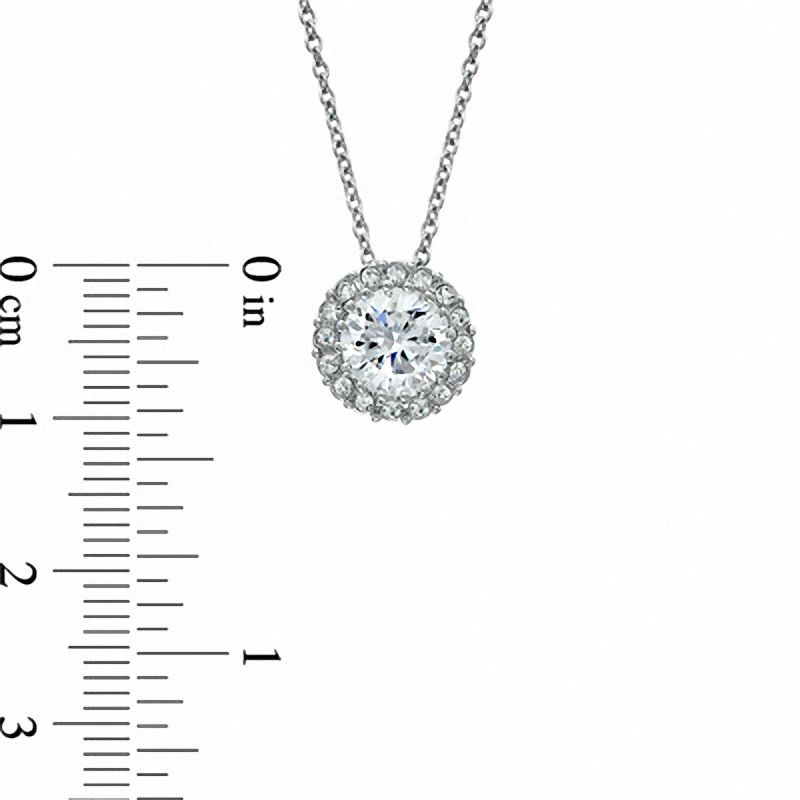 AVA Nadri Cubic Zirconia and Crystal Pendant in White Rhodium Brass - 16"|Peoples Jewellers