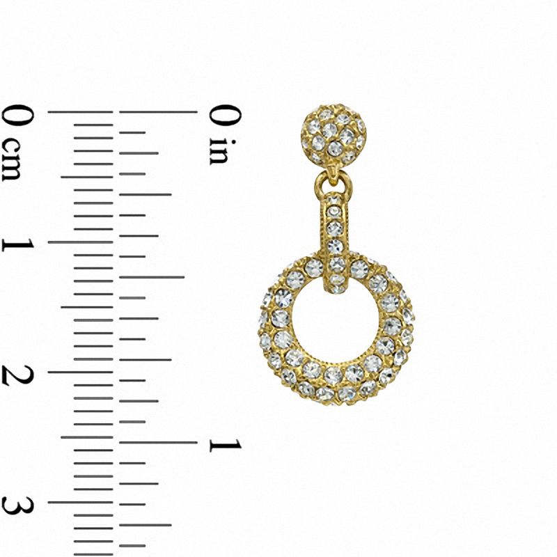 AVA Nadri Crystal Doorknocker Earrings in Brass with 18K Gold Plate|Peoples Jewellers