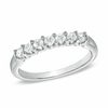 Thumbnail Image 0 of 0.37 CT. T.W. Certified Diamond Seven Stone Wedding Band in 18K White Gold (H/VS2)