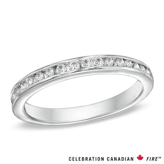 Celebration Ideal 0.34 CT. T.W. Certified Diamond Band in 14K White Gold (I/SI2)