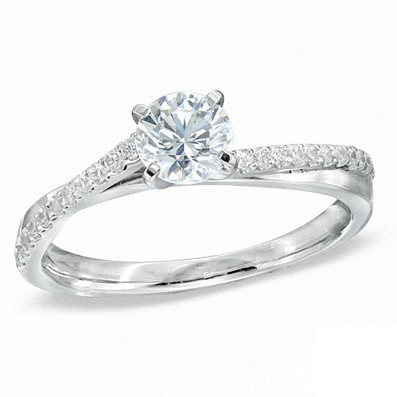Celebration Canadian Lux® CT. T.W. Certified Diamond Engagement Ring in 18K White Gold (I/SI2)|Peoples Jewellers