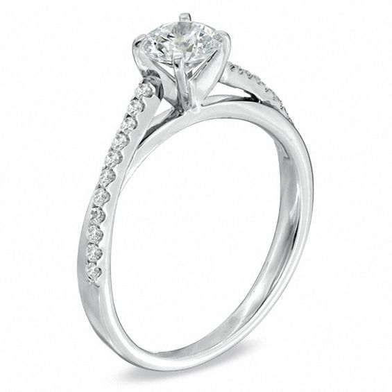 Celebration Canadian Lux® CT. T.W. Certified Diamond Engagement Ring in 18K White Gold (I/SI2