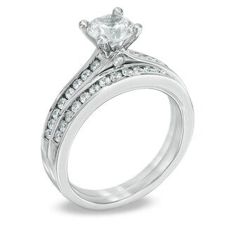 Celebration Canadian Lux® 1.50 CT. Diamond Bridal Set in 18K White Gold ...