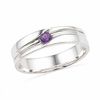 Thumbnail Image 0 of Men's Amethyst Solitaire Ring in Sterling Silver