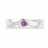 Thumbnail Image 2 of Men's Amethyst Solitaire Ring in Sterling Silver