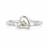 Peridot Heart Ring in Sterling Silver