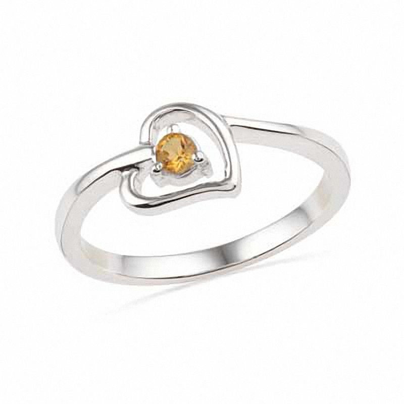Citrine Heart Ring in Sterling Silver|Peoples Jewellers