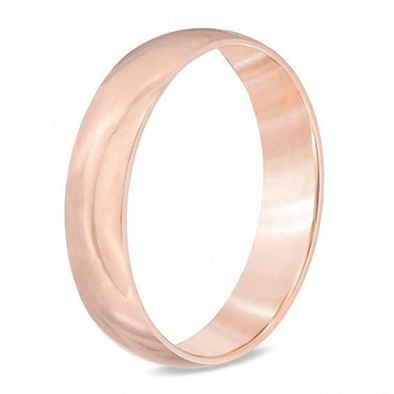 Men's 5.0mm Wedding Band in 10K Rose Gold