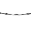 Men's Curb Chain Necklace in Sterling Silver with Black Rhodium - 22"