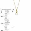 Thumbnail Image 2 of Child's 3.0mm Freshwater Cultured Pearl Pendant and Earrings Set in 14K Gold-15"