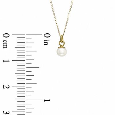 Child's 3.0mm Freshwater Cultured Pearl Pendant and Earrings Set in 14K Gold-15"