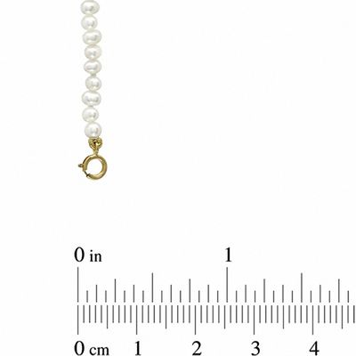 Child's 3.0mm Freshwater Cultured Pearl Bracelet in 14K Gold-5.5"