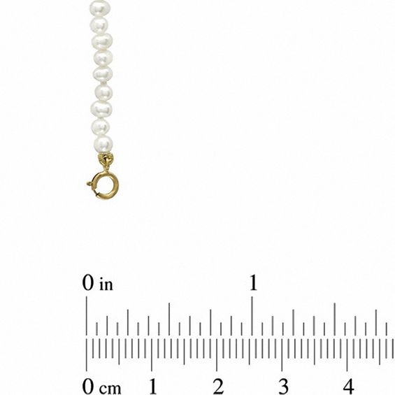 Child's 3.0mm Freshwater Cultured Pearl Bracelet in 14K Gold-5.5"