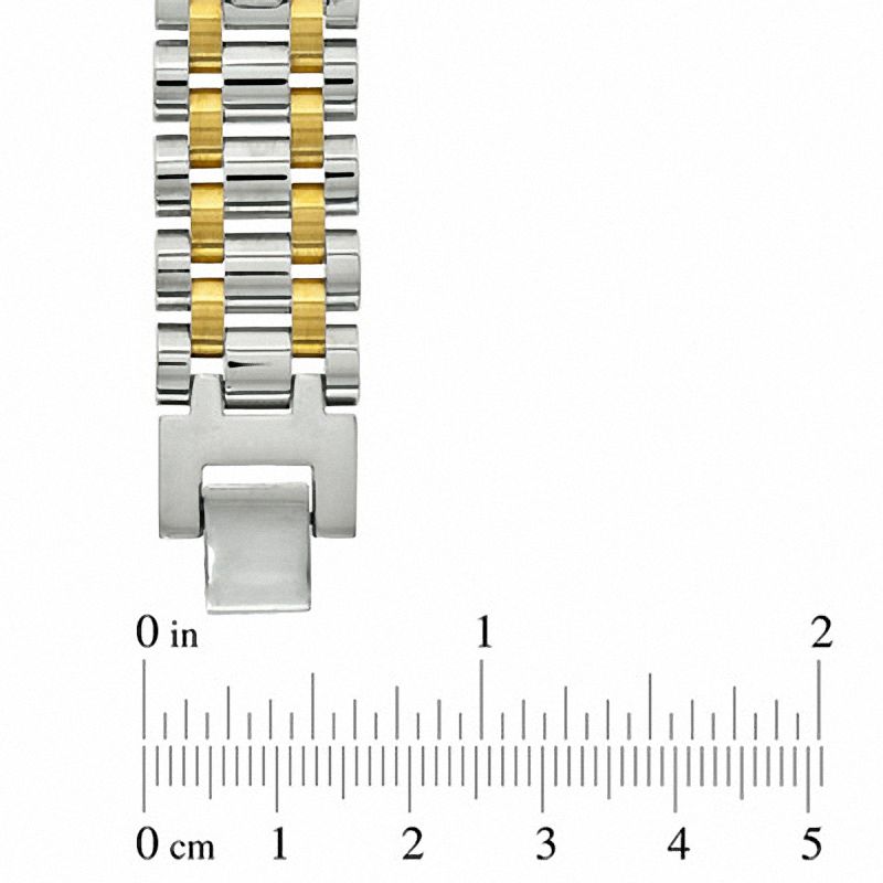 Men's 0.25 CT. T.W. Diamond Bracelet in Two-Tone Stainless Steel - 8.75"