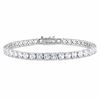Thumbnail Image 0 of White Lab-Created Sapphire Tennis Bracelet in Sterling Silver - 7.25"