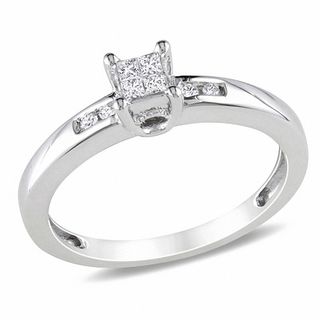 Princess cut promise on sale rings for her