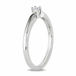 Princess-Cut Diamond Accent Solitaire Promise Ring in Sterling Silver