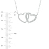 Thumbnail Image 1 of 0.13 CT. T.W. Diamond Interlocking Hearts Necklace in Sterling Silver