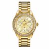 Thumbnail Image 0 of Ladies' Bulova Crystal Collection Chronograph Gold-Tone Watch with Champagne Dial (Model: 97N102)