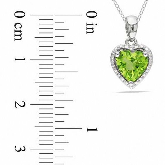 7.0mm Heart-Shaped Peridot Pendant in Sterling Silver