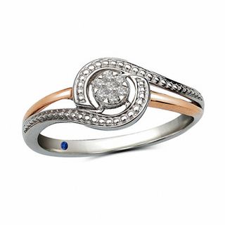 Diamond Accent and Blue Sapphire Ring in Sterling Silver