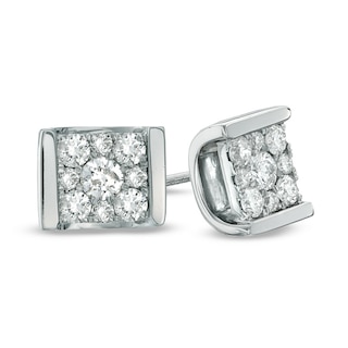 0.49 CT. T.W. Composite Diamond Stud Earrings in 10K White Gold