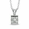 0.24 CT. T.W. Composite Diamond Tension-Set Pendant in 10K White Gold