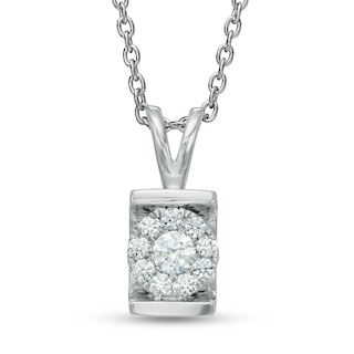 0.22 CT. T.W. Composite Diamond Pendant in 10K White Gold