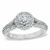 CT. T.W. Certified Canadian Diamond Split Shank Engagement Ring in 14K White Gold (I/I1