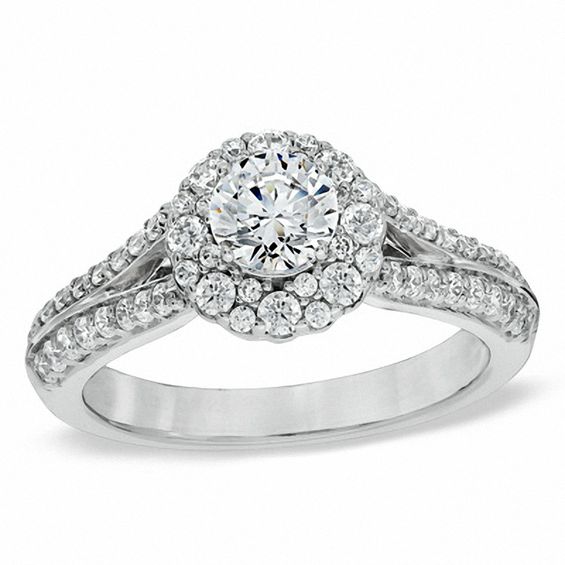 1.25 CT. T.W. Certified Canadian Diamond Split Shank Engagement Ring in 14K White Gold (I/I1)