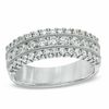 Thumbnail Image 0 of 1.00 CT. T.W. Diamond Vintage-Style Triple Row Anniversary Band in 14K White Gold