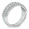 Thumbnail Image 1 of 1.00 CT. T.W. Diamond Vintage-Style Triple Row Anniversary Band in 14K White Gold