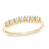 Thumbnail Image 0 of 0.12 CT. T.W. Diamond Seven Stone Wedding Band in 10K Gold