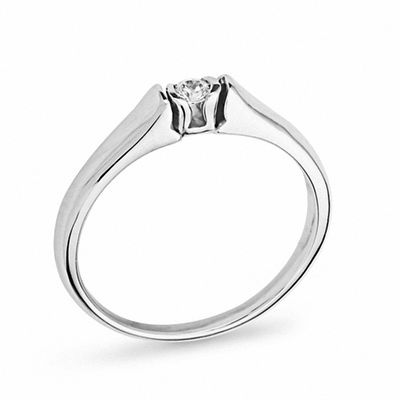 0.05 CT. Diamond Solitaire Promise Ring in 10K Gold