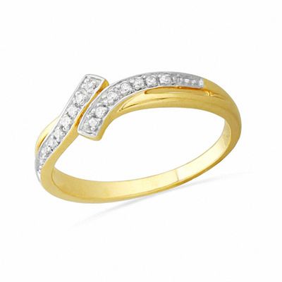 0.05 CT. T.W. Diamond Bypass Ring in 10K Gold