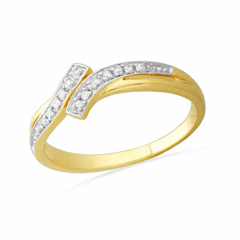 0.05 CT. T.W. Diamond Bypass Ring in 10K Gold|Peoples Jewellers
