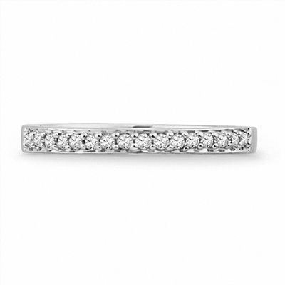 0.12 CT. T.W. Diamond Wedding Band in 10K White Gold