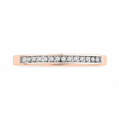 0.10 CT. T.W. Diamond Anniversary Band in 10K Rose Gold