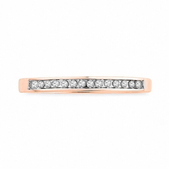 0.10 CT. T.W. Diamond Anniversary Band in 10K Rose Gold