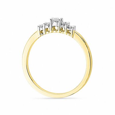 0.20 CT. T.W. Diamond Five Stone Promise Ring in 10K Gold