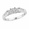 Thumbnail Image 1 of 0.50 CT. T.W. Princess-Cut Diamond Three Stone Ring in 10K White Gold