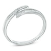 Thumbnail Image 1 of 0.10 CT. T.W. Diamond Bypass Ring in 10K White Gold